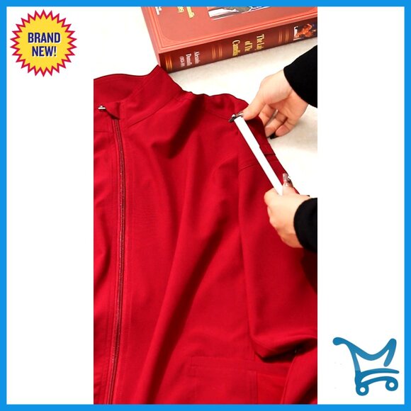 Zip Front Scrub Jacket 4-Way Stretch Professional Slim Fit Medical Wear - Picture 6 of 6